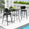 Patio Round Counter Height Bar Table With Tempered Glass Top Ideal For Poolside And Outdoor Gatheri 2