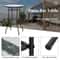 Patio Round Counter Height Bar Table With Tempered Glass Top Ideal For Poolside And Outdoor Gatheri 3