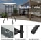 Patio Round Counter Height Bar Table With Tempered Glass Top Ideal For Poolside And Outdoor Gatheri 3