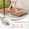 Waterproof Non Slip Slatted Bath Mat Easy To Clean Stylish Brown Shower Mat 2