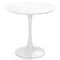 Modern Tulip Dining Table With White MDF Top Metal Pedestal Base 9
