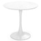 Modern Tulip Dining Table With White MDF Top Metal Pedestal Base 9