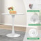 Modern Tulip Dining Table With White MDF Top Metal Pedestal Base 4