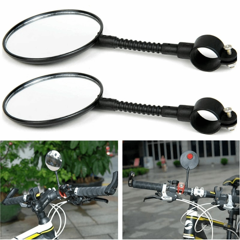 Adjustable Wide Angle Bike Handlebar Mirrors Enhanced Rearview Safety 6