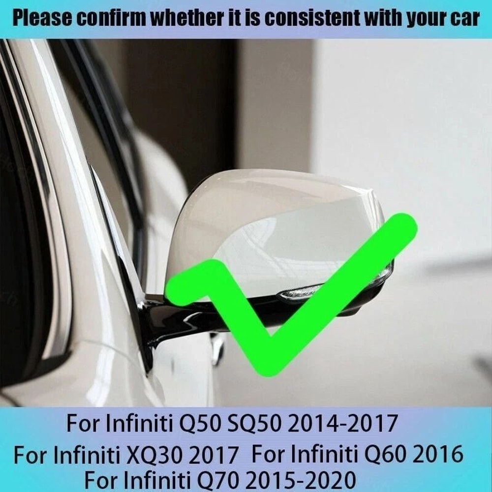 Premium Infiniti M Style Carbon Fiber Mirror Covers Sleek Side Mirror Cap Upgrade 9