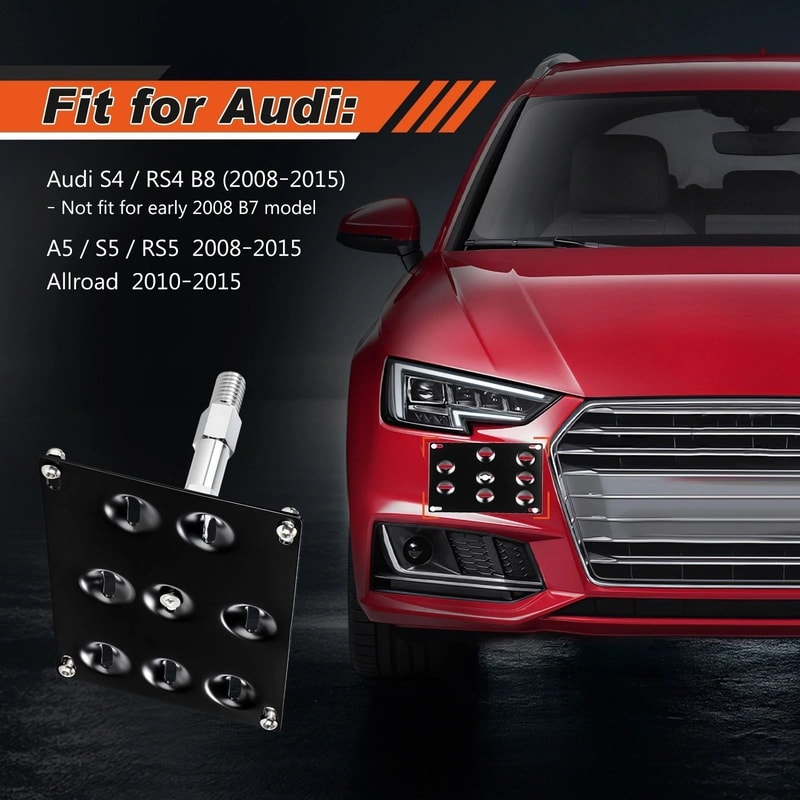 Audi License Plate Tow Hook Mounting Bracket 8