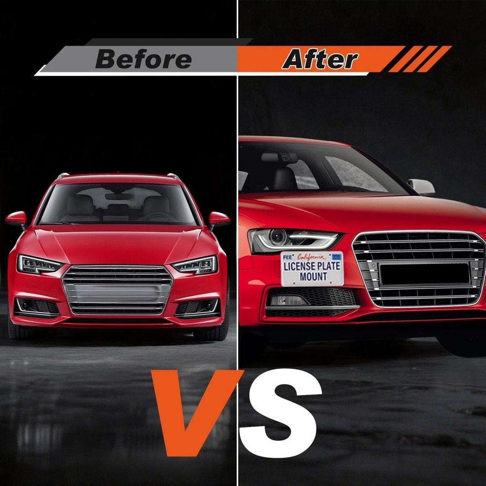 Audi License Plate Tow Hook Mounting Bracket 5