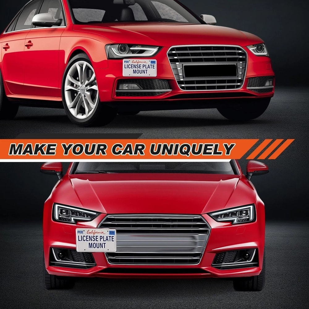 Audi License Plate Tow Hook Mounting Bracket 6