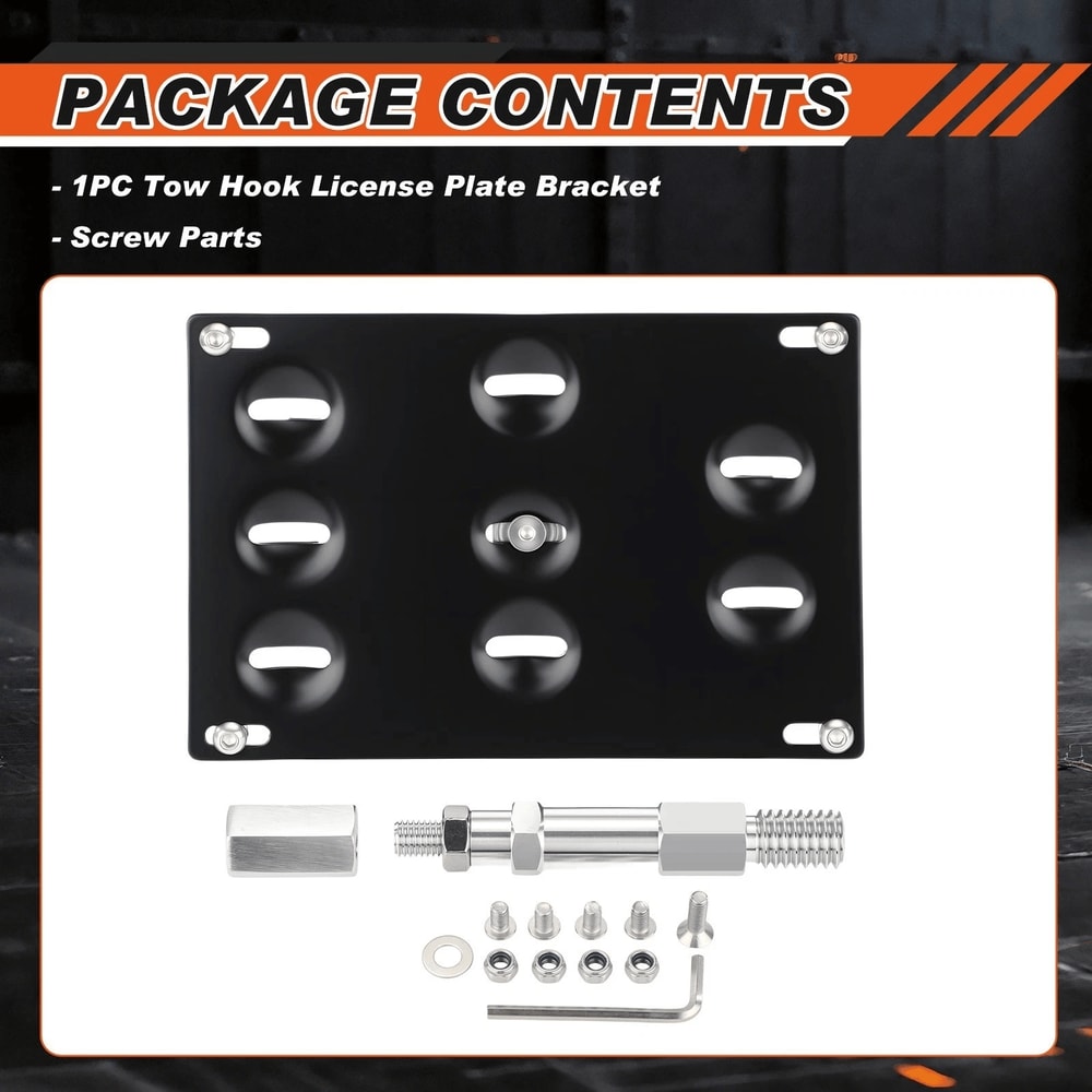 Audi License Plate Tow Hook Mounting Bracket 9