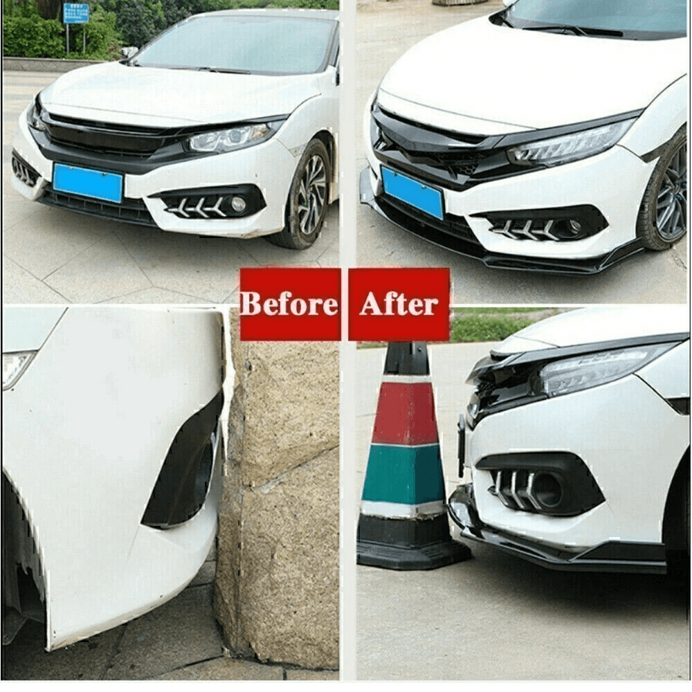 Mercedes Benz Front Bumper Lip Spoiler Splitter Trim Body Kit Carbon Fiber Performance Upgrade 10