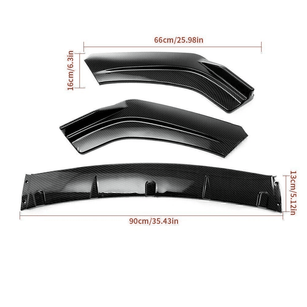 Mercedes Benz Front Bumper Lip Spoiler Splitter Trim Body Kit Carbon Fiber Performance Upgrade 7
