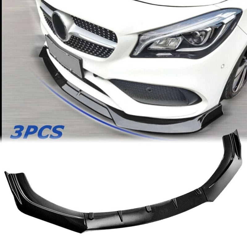 Mercedes Benz Front Bumper Lip Spoiler Splitter Trim Body Kit Carbon Fiber Performance Upgrade 11