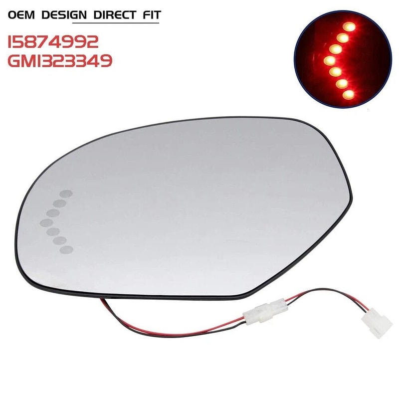 Driver Left Side Mirror Glass Assembly For Silverado Sierra And Suburban Perfect Fit Replacement 12