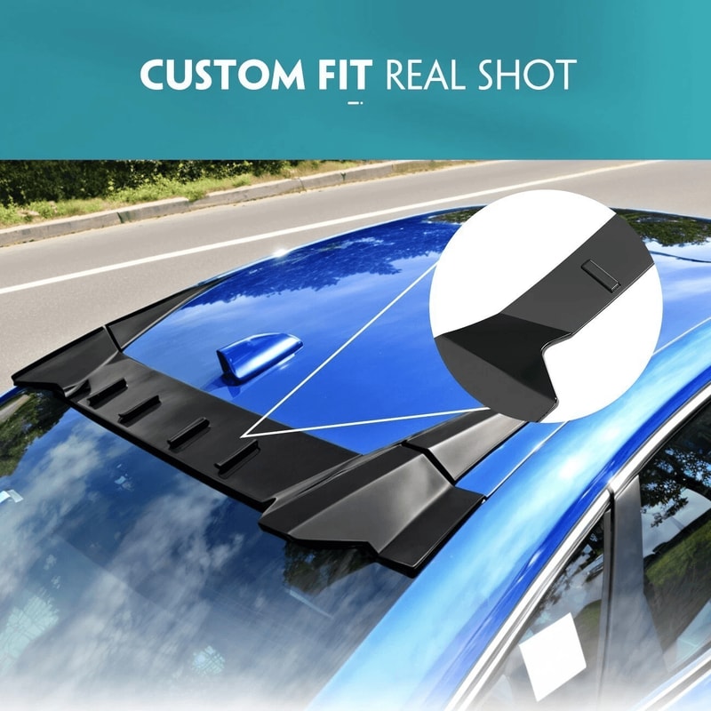 Window Rear Roof Spoiler For Honda Civic Glossy Black Durable Stylish Upgrade 10