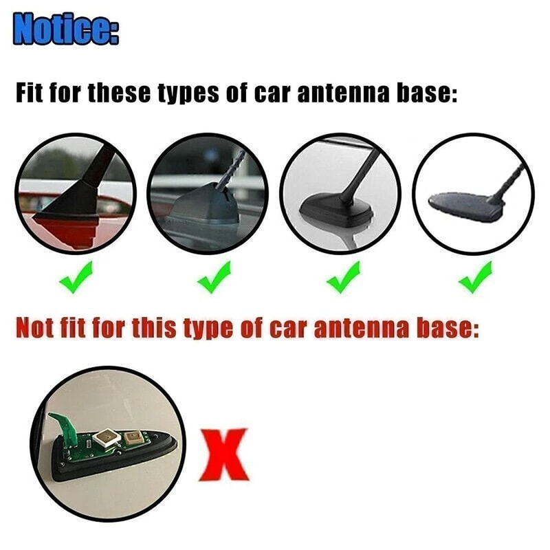 Universal Shark Fin Antenna Car Roof Antenna Cover AMFM Waterproof For Cars SUV Truck 6