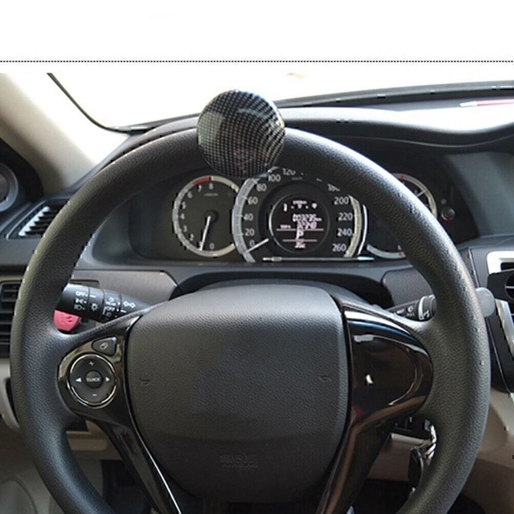 Carbon Fiber Steering Wheel Spinner Knob For Car Truck Boat Easy Turn Grip 0