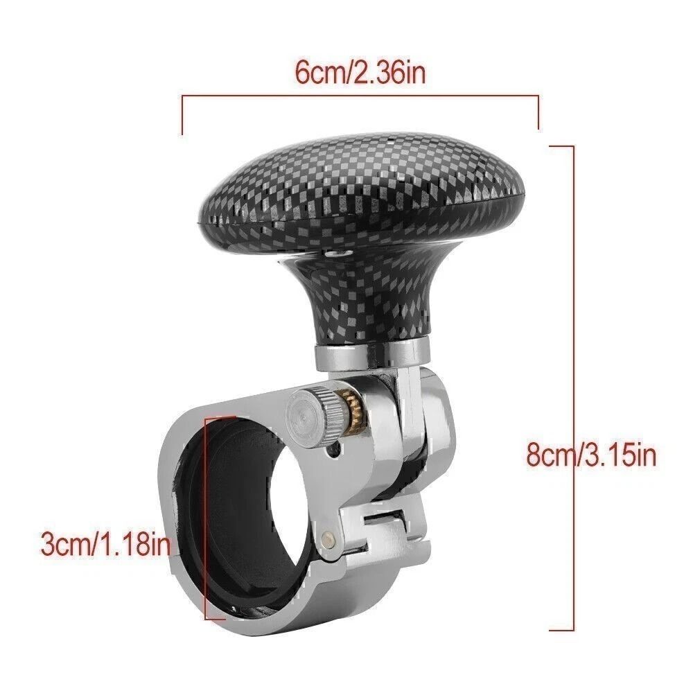 Carbon Fiber Steering Wheel Spinner Knob For Car Truck Boat Easy Turn Grip 2