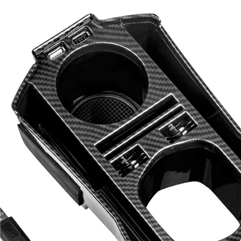 Honda Civic Carbon Fiber Console Organizer Cup Holder Insert For Sedan 4