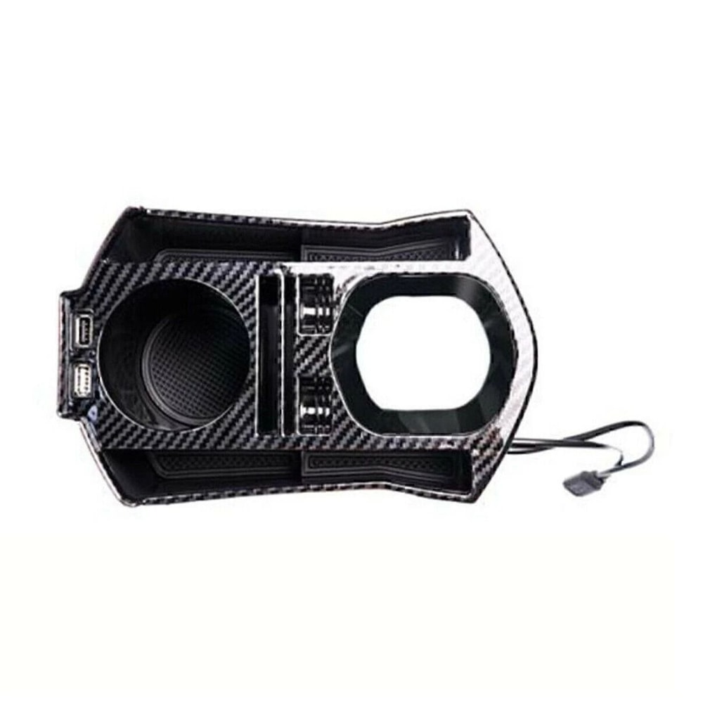 Honda Civic Carbon Fiber Console Organizer Cup Holder Insert For Sedan 7