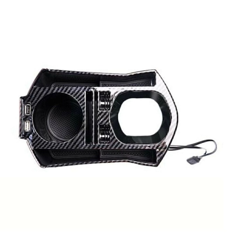 Honda Civic Carbon Fiber Console Organizer Cup Holder Insert For Sedan 7