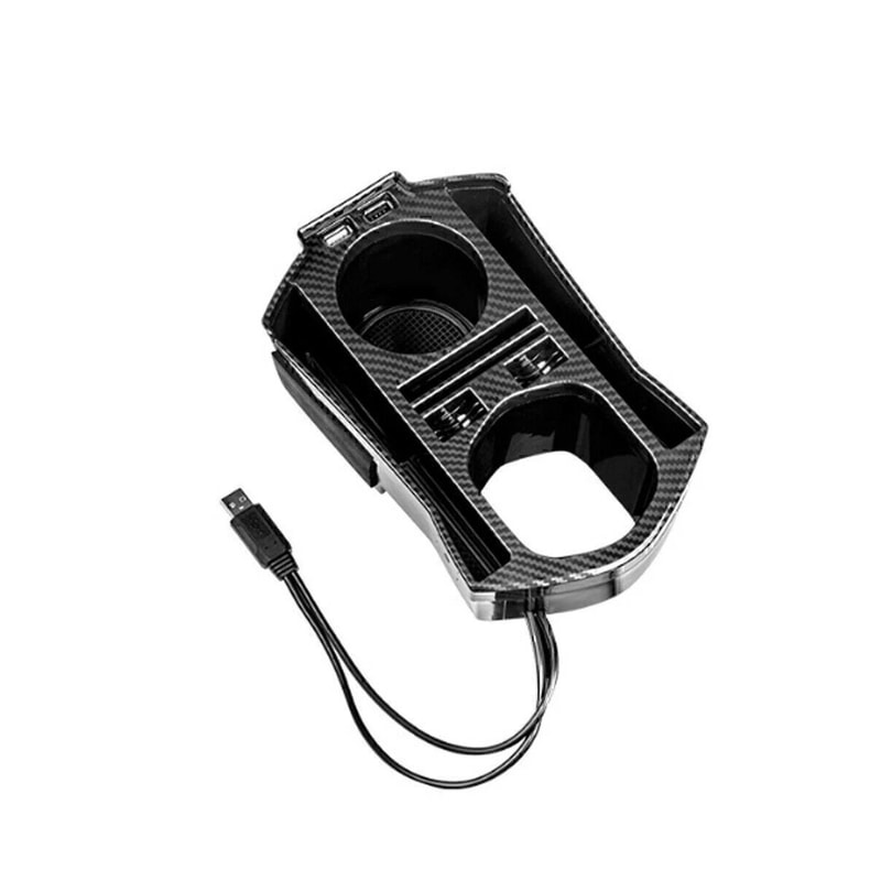 Honda Civic Carbon Fiber Console Organizer Cup Holder Insert For Sedan 8