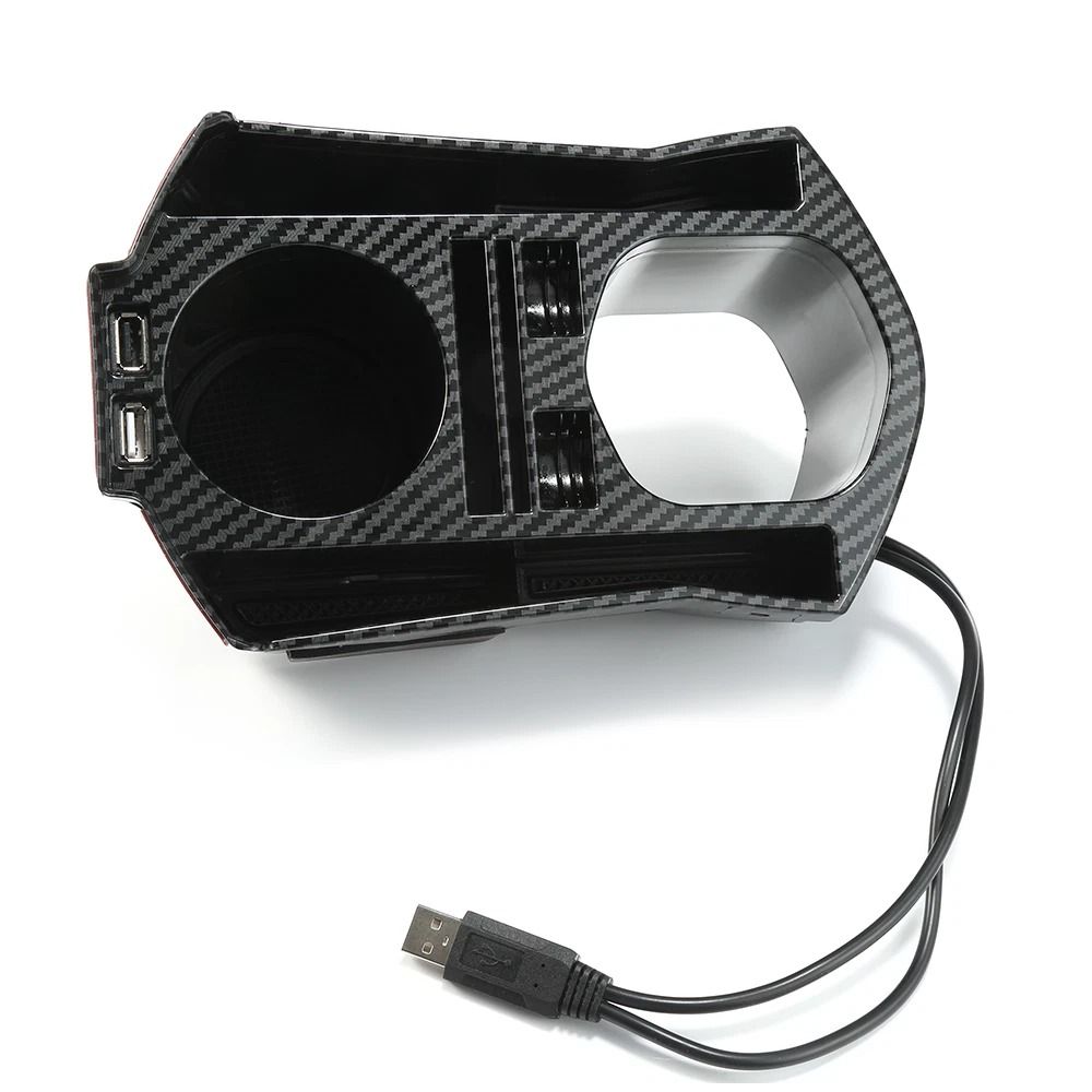 Honda Civic Carbon Fiber Console Organizer Cup Holder Insert For Sedan 10