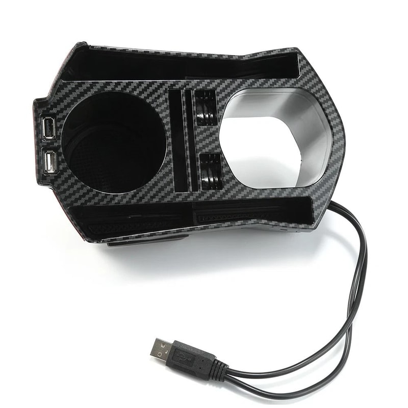 Honda Civic Carbon Fiber Console Organizer Cup Holder Insert For Sedan 10