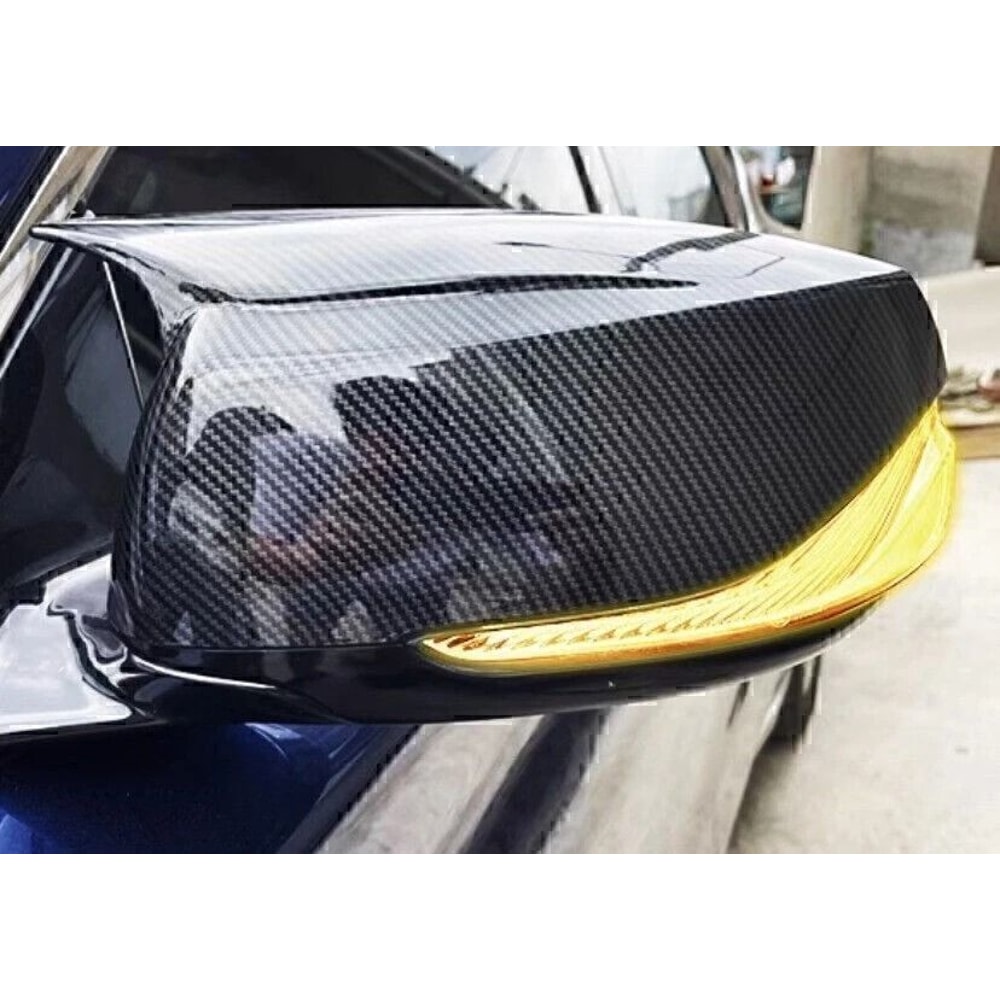 Infiniti M Style Mirror Caps Carbon Black Replacement Mirror Cover Pair 11