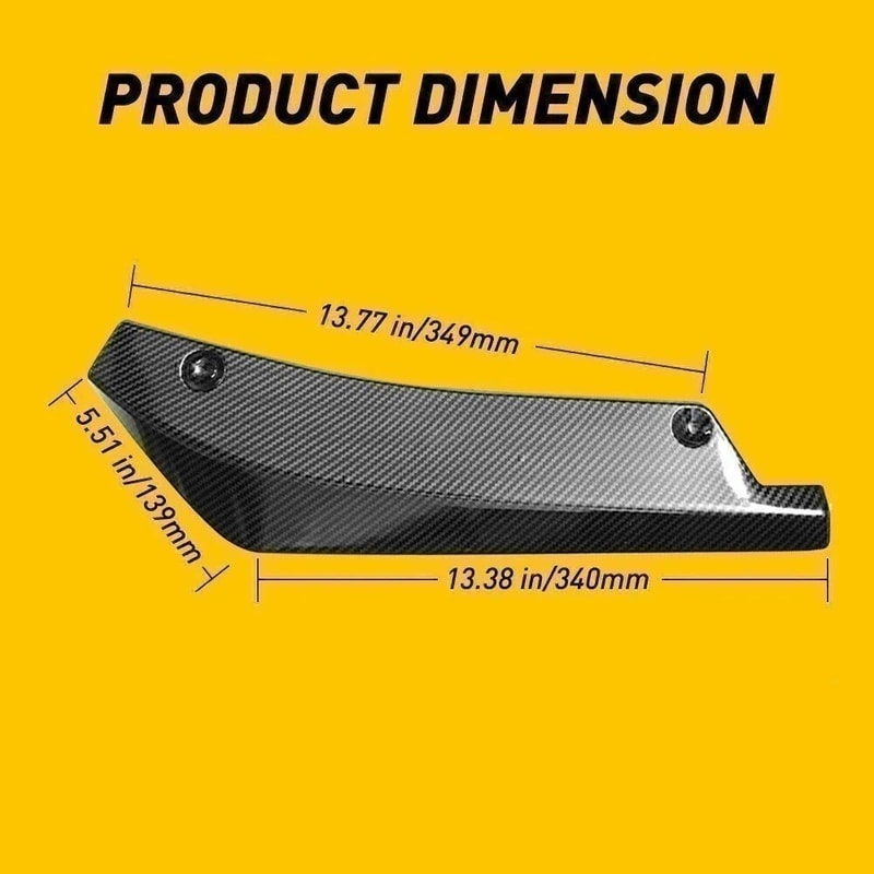 Universal Rear Bumper Diffuser Canards Carbon Fiber Style Splitter Protectors For Dodge And More 1