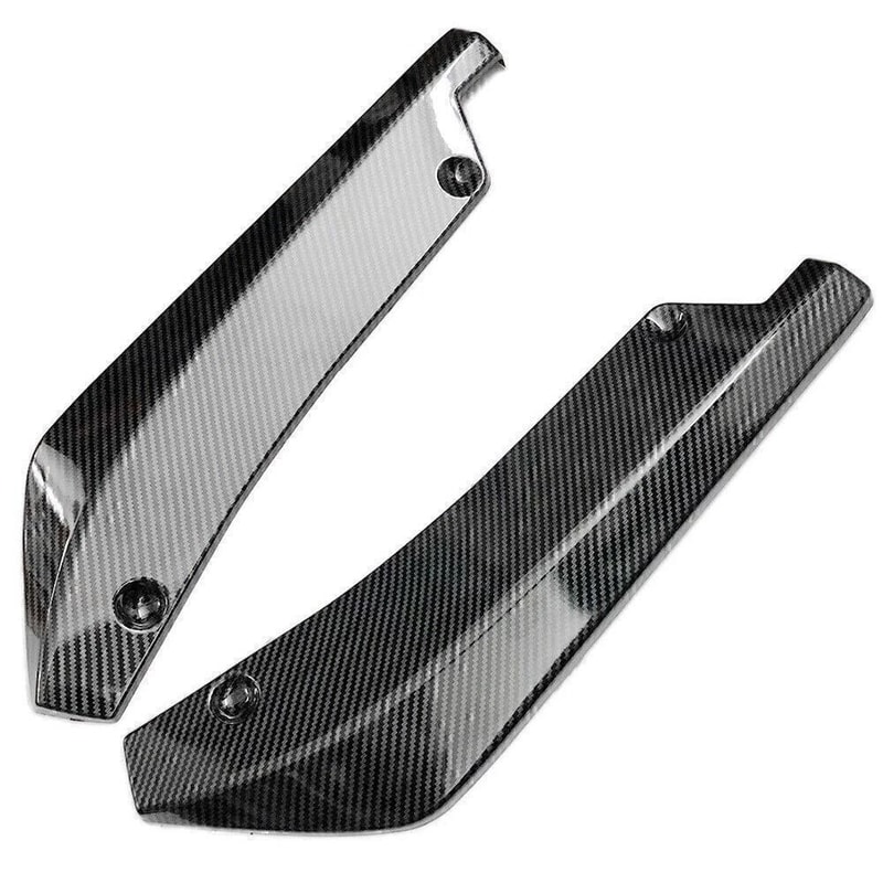 Universal Rear Bumper Diffuser Canards Carbon Fiber Style Splitter Protectors For Dodge And More 6