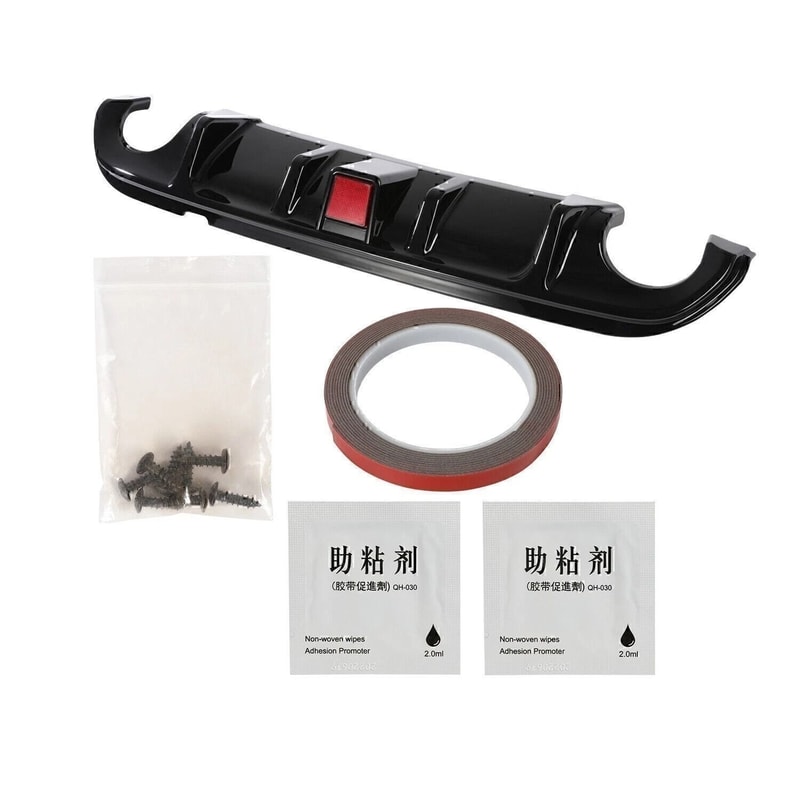 Infiniti Q50 Rear Diffuser With Light Gloss Black Rear Bumper Diffuser Lip 1