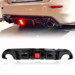 infiniti q50 rear diffuser with light gloss black rear bumper diffuser lip