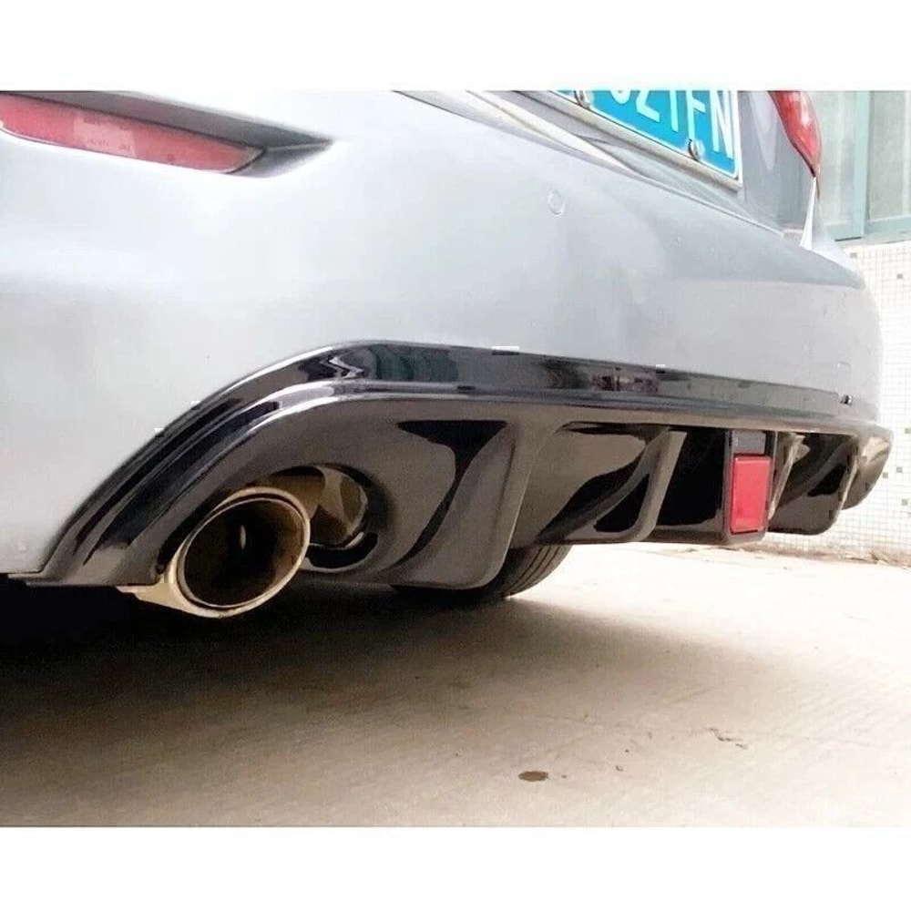 Infiniti Q50 Rear Diffuser With Light Gloss Black Rear Bumper Diffuser Lip 8