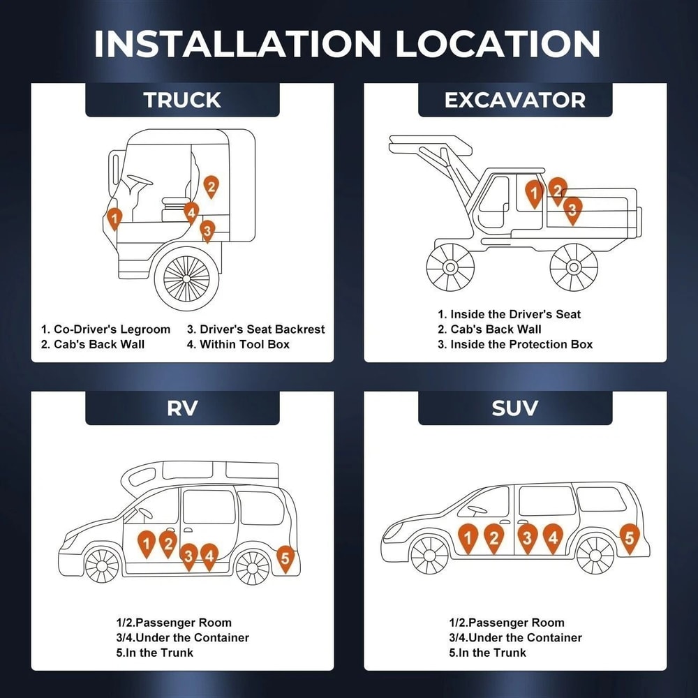 Diesel Air Heater With Bluetooth App LCD Display And Adapter For RV Car Indoor Use 5
