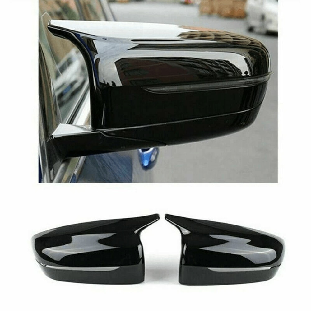 Gloss Black BMW Mirror Caps Replacement 13