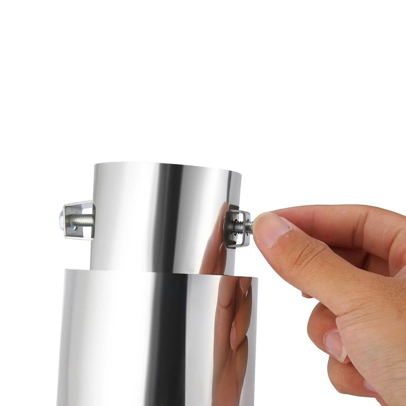 Universal Stainless Steel Exhaust Tip Chrome Rear Clamp On Exhaust Tip For Straight Tailpipes 2