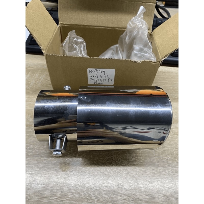 Universal Stainless Steel Exhaust Tip Chrome Rear Clamp On Exhaust Tip For Straight Tailpipes 6