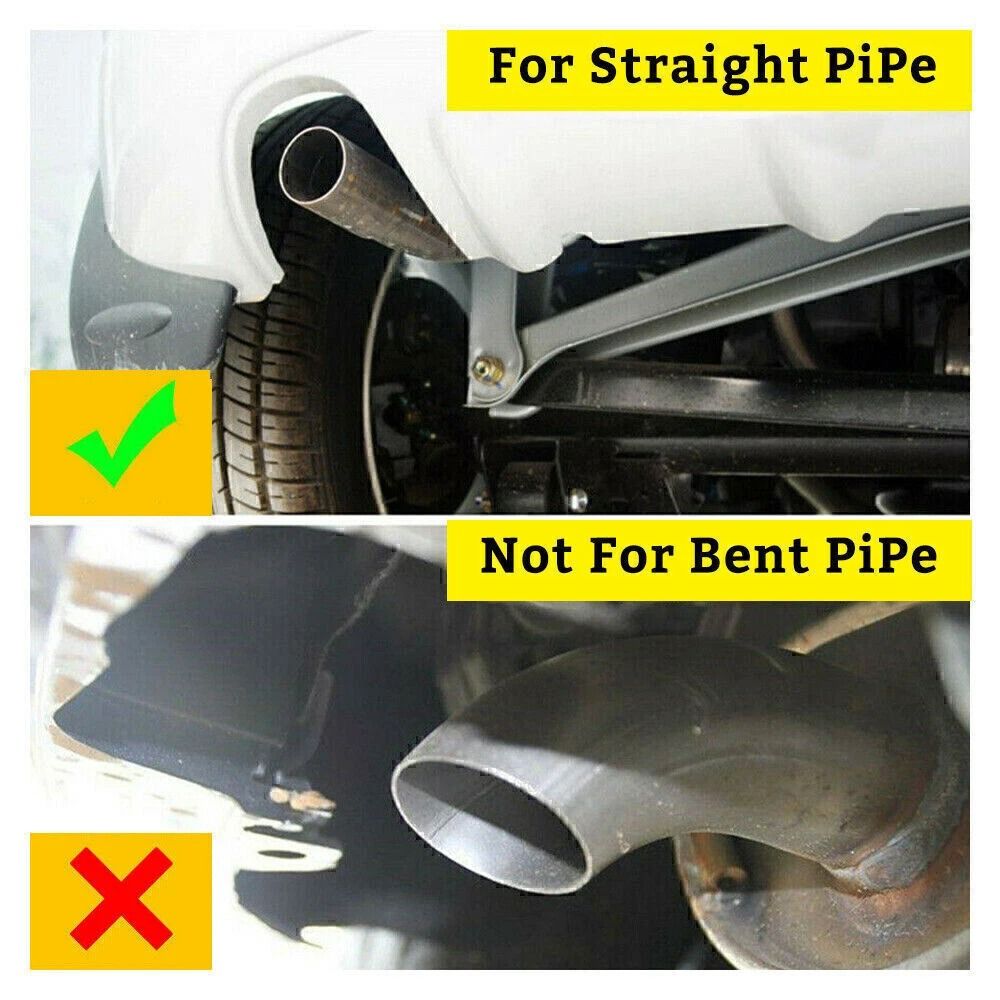 Universal Stainless Steel Exhaust Tip Chrome Rear Clamp On Exhaust Tip For Straight Tailpipes 11