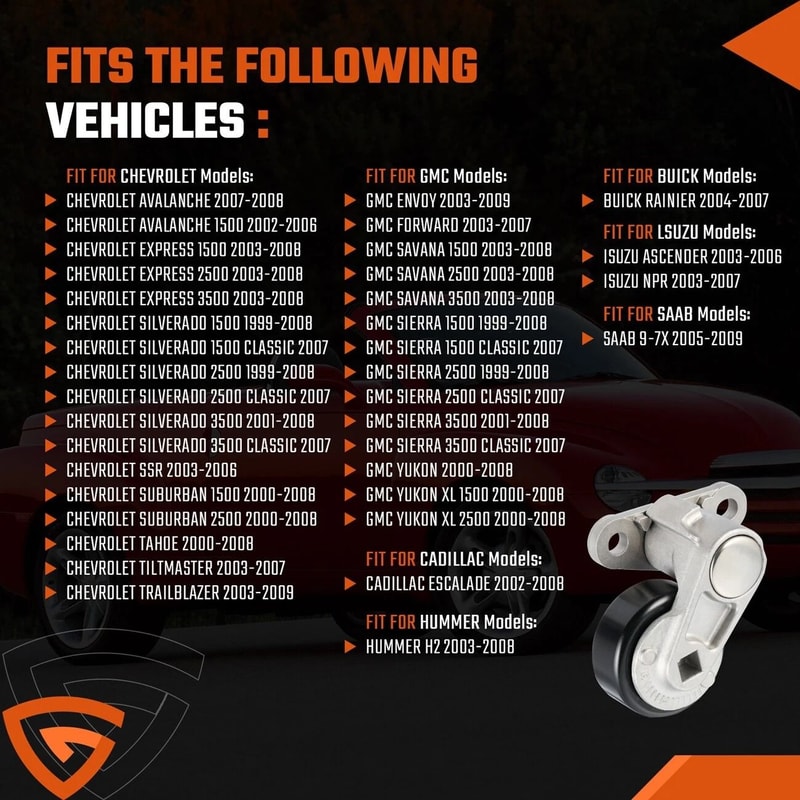 GM AC Drive Belt Tensioner Pulley For Chevy GMC 7