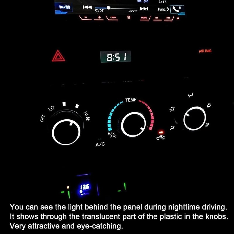 Toyota Tacoma AC Control Knob Set HVAC Climate Replacement 5