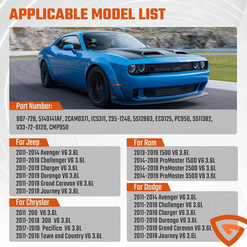 Camshaft Position Sensor Set For Mopar V6 Direct Fit 13