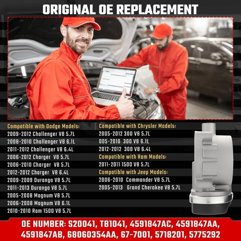 Dodge Charger Chrysler HEMI Throttle Body With Sensor Direct Replacement 16