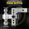 Adjustable Tow Hitch Dual Ball Mount For Receiver Drop Rise 8