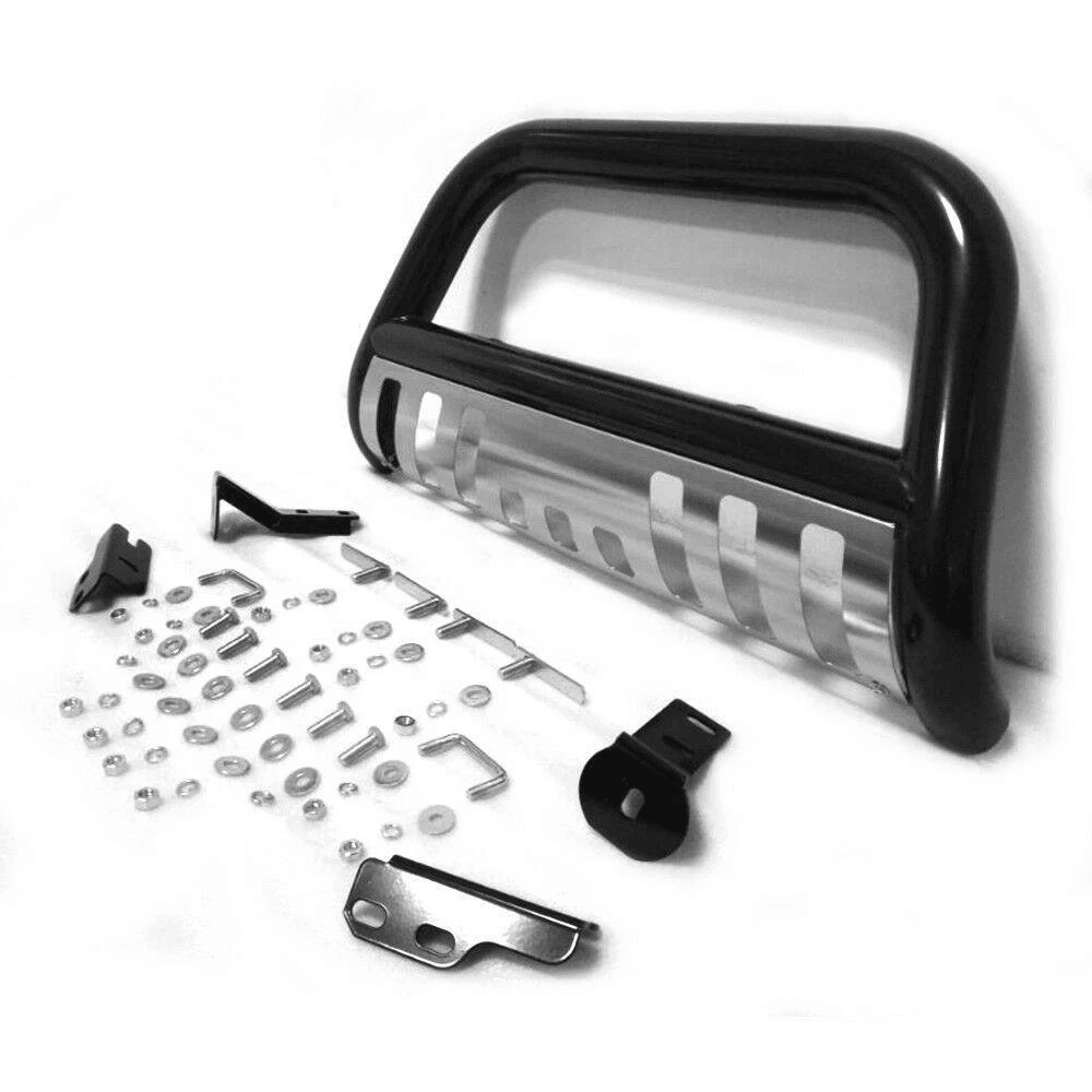 Black Stainless Steel Push Bumper Guard For Ford F150 Skid Plate Bull Bar Protection 1