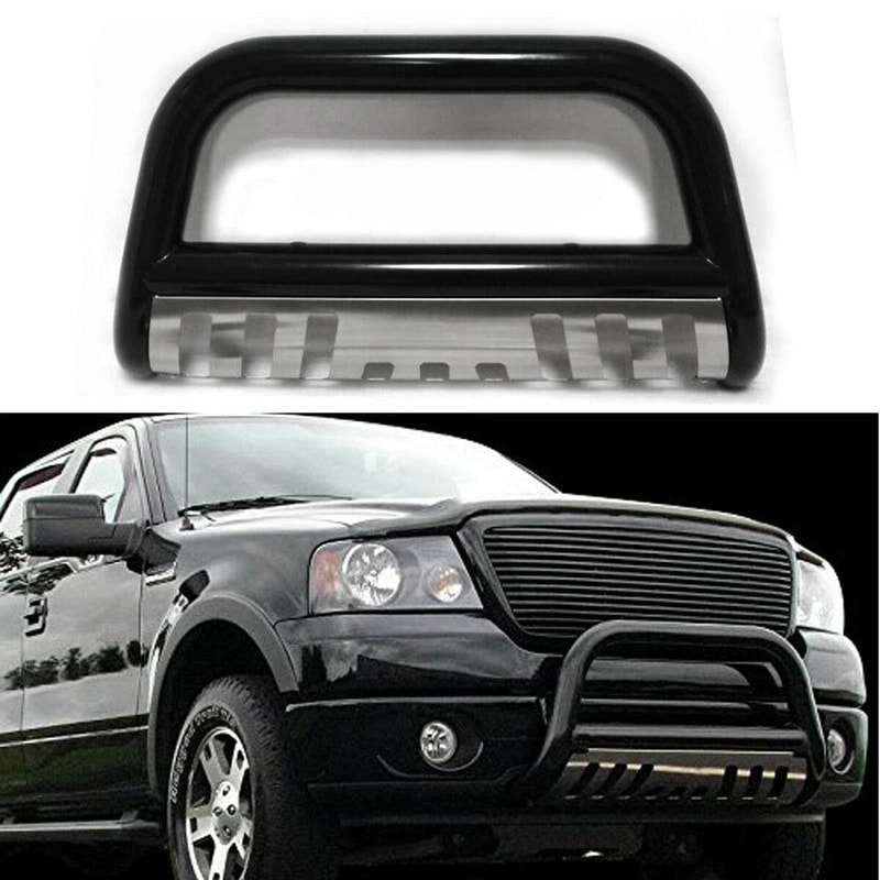 Black Stainless Steel Push Bumper Guard For Ford F150 Skid Plate Bull Bar Protection 0