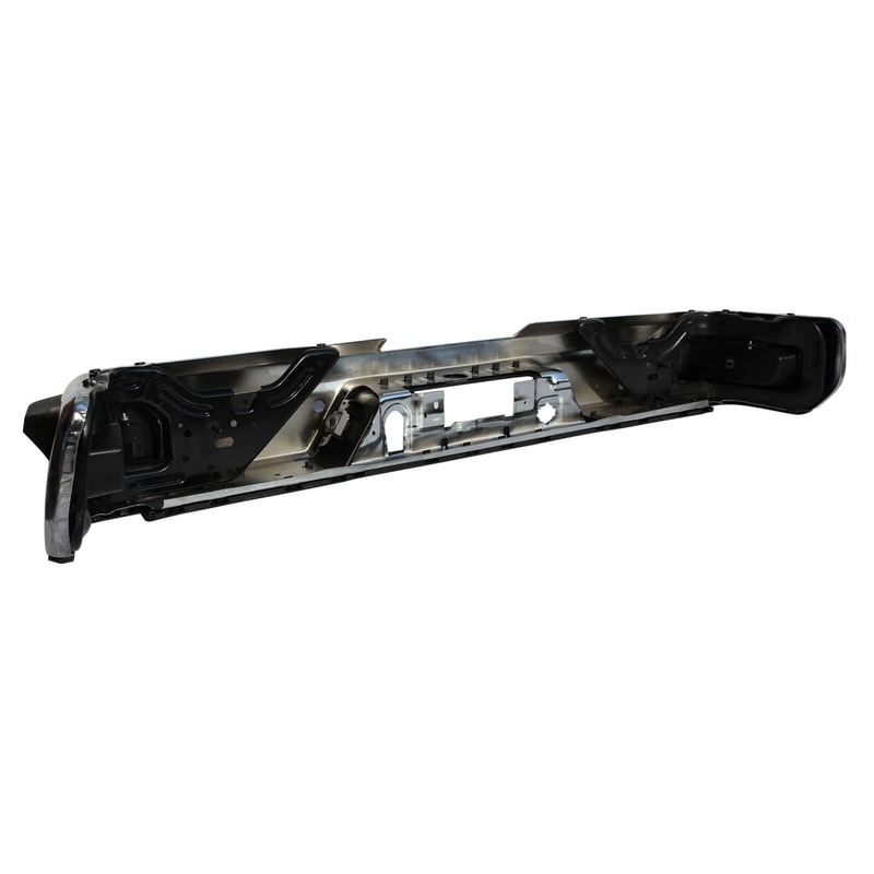 Chrome Rear Bumper Assembly For Sierra Silverado With Sensors 2