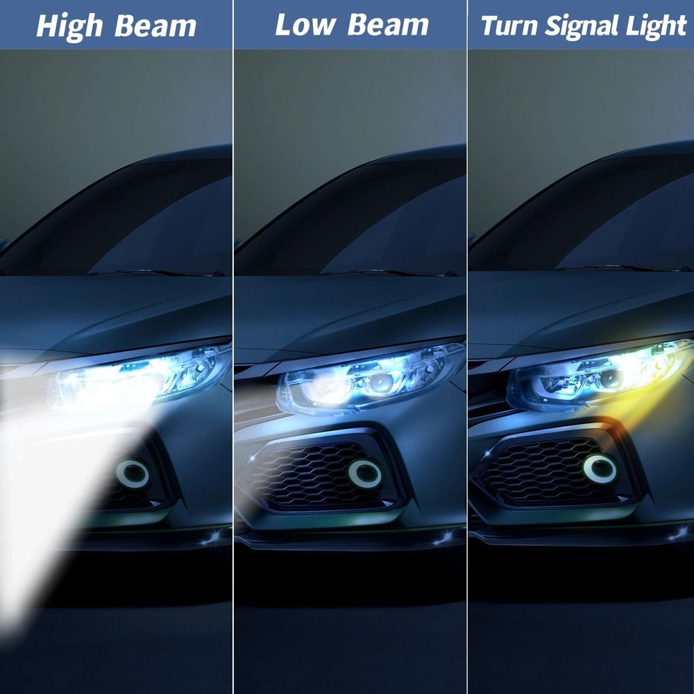 Projector Headlights Chrome Clear Set For Honda Civic LeftRight 2