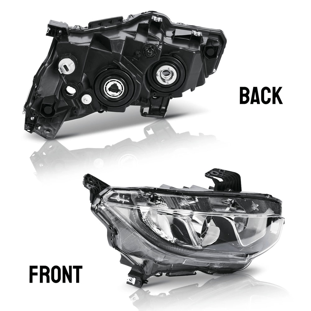 Projector Headlights Chrome Clear Set For Honda Civic LeftRight 4