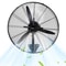 Oscillating High Velocity Industrial Wall Mounted Fan Heavy Duty Black 10