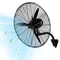Oscillating High Velocity Industrial Wall Mounted Fan Heavy Duty Black 11